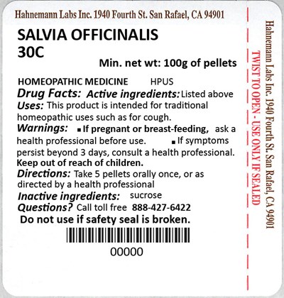 Salvia Officinalis 30C 100g - Salvia Officinalis 30C 100g